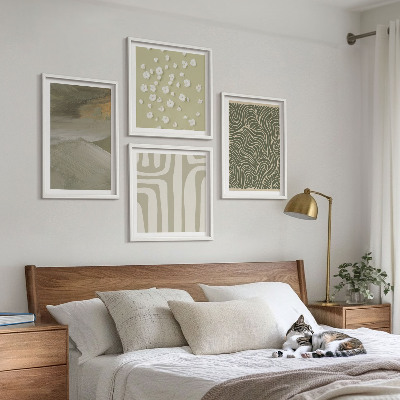 Tavelvägg ovanför soffa Abstrakta boho-mönster