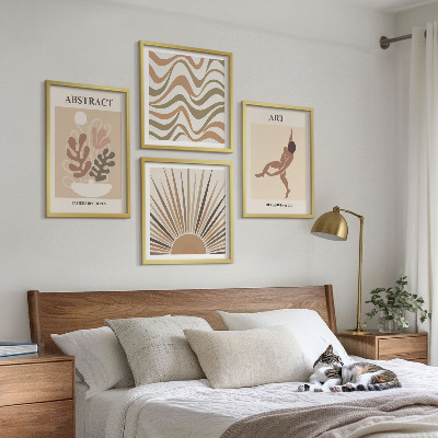 Set om 4 tavlor Matisse boho abstrakta mönster
