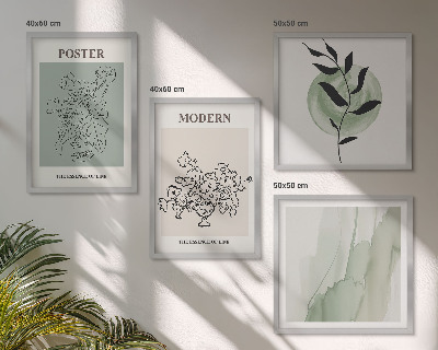 Tavelvägg med 4 tavlor Blommor i en modern vas