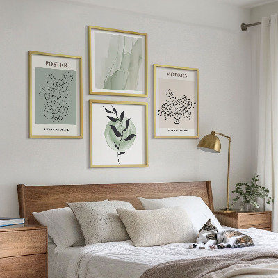 Tavelvägg med 4 tavlor Blommor i en modern vas