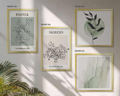 Tavelvägg med 4 tavlor Blommor i en modern vas