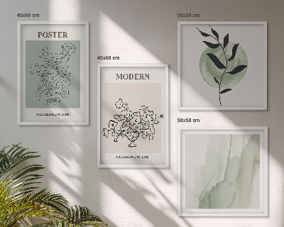 Tavelvägg med 4 tavlor Blommor i en modern vas