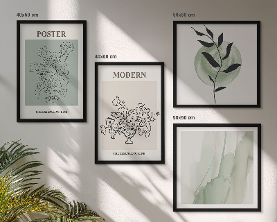 Tavelvägg med 4 tavlor Blommor i en modern vas
