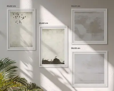 Flock av fåglar textur set om 4 tavlor