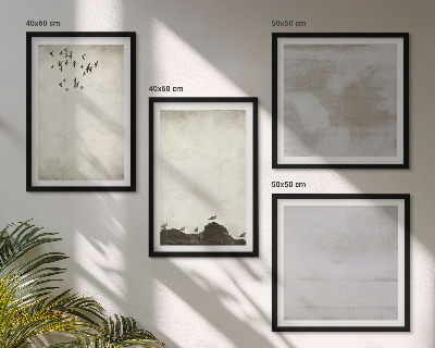 Set om 4 tavlor Flock av fåglar textur