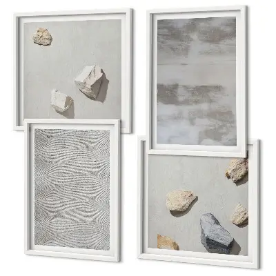 Moderna minimalistiska texturer set om 4 tavlor