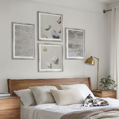 Set om 4 tavlor Moderna minimalistiska texturer