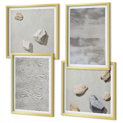 Set om 4 tavlor Moderna minimalistiska texturer