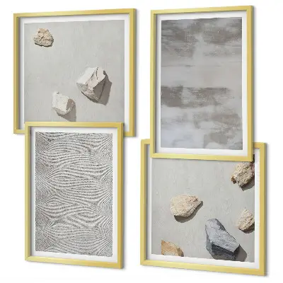 Moderna minimalistiska texturer set om 4 tavlor