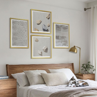 Set om 4 tavlor Moderna minimalistiska texturer