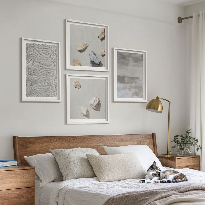 Set om 4 tavlor Moderna minimalistiska texturer