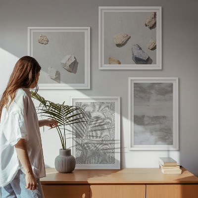 Set om 4 tavlor Moderna minimalistiska texturer