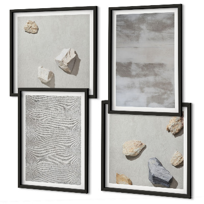 Set om 4 tavlor Moderna minimalistiska texturer