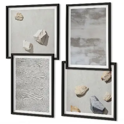 Moderna minimalistiska texturer set om 4 tavlor