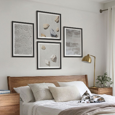 Set om 4 tavlor Moderna minimalistiska texturer