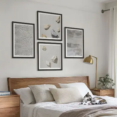 Moderna minimalistiska texturer set om 4 tavlor