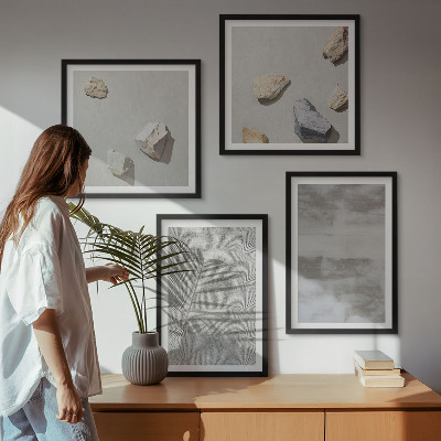 Set om 4 tavlor Moderna minimalistiska texturer