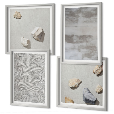 Set om 4 tavlor Moderna minimalistiska texturer