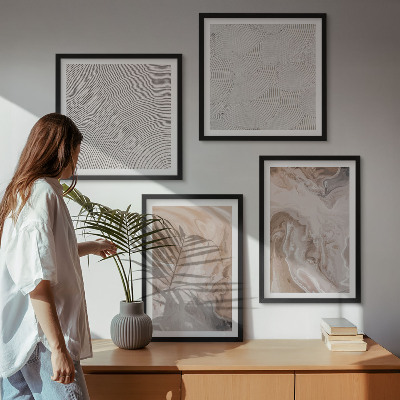 Tavelvägg ovanför soffa Marmor sten texturmönster
