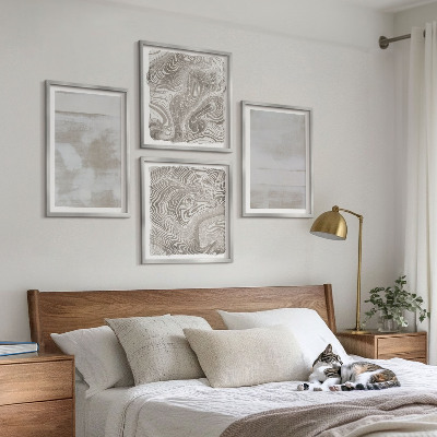 Tavelvägg med 4 tavlor Slitna texturer modern stil