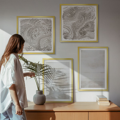 Tavelvägg med 4 tavlor Slitna texturer modern stil