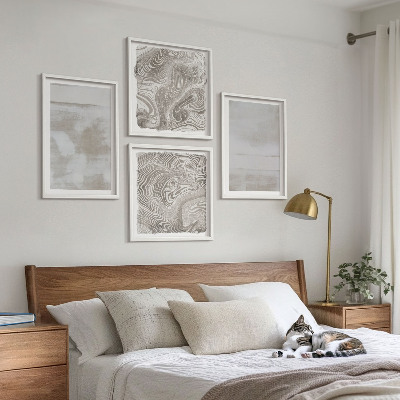 Tavelvägg med 4 tavlor Slitna texturer modern stil
