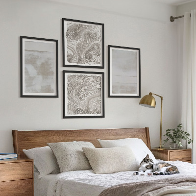 Tavelvägg med 4 tavlor Slitna texturer modern stil