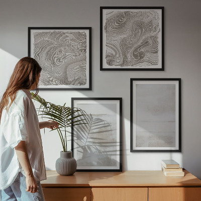Tavelvägg med 4 tavlor Slitna texturer modern stil