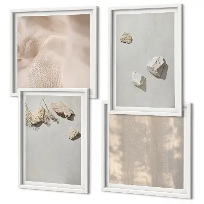 Boho stenar stranddekorationer set om 4 tavlor