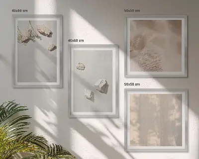 Boho stenar stranddekorationer set om 4 tavlor