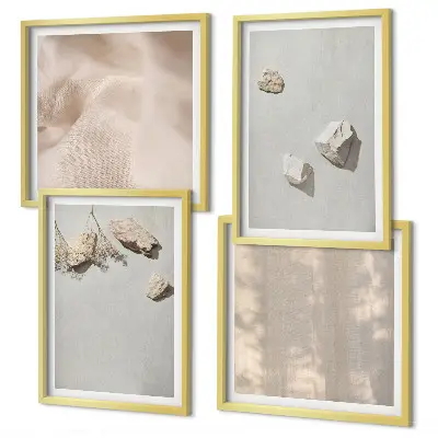 Boho stenar stranddekorationer set om 4 tavlor