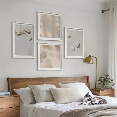 Boho stenar stranddekorationer set om 4 tavlor