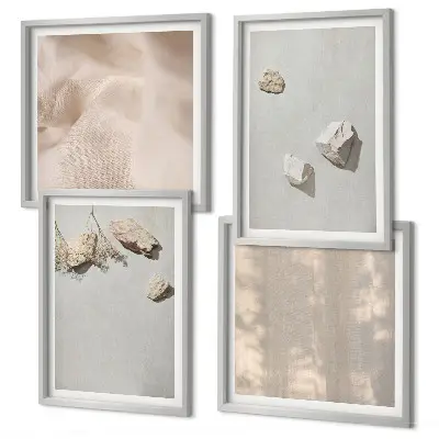 Boho stenar stranddekorationer set om 4 tavlor