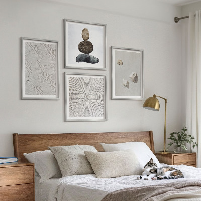 Set om 4 tavlor Modern färg för sandsten