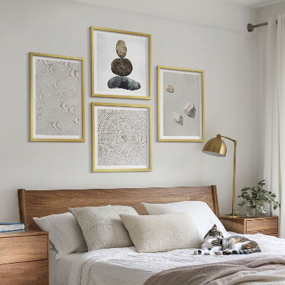 Set om 4 tavlor Modern färg för sandsten