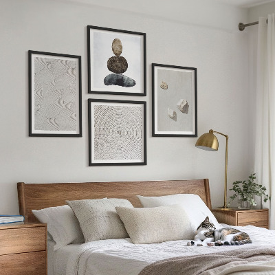 Set om 4 tavlor Modern färg för sandsten