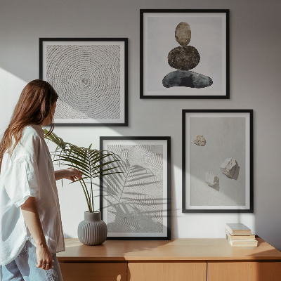 Set om 4 tavlor Modern färg för sandsten