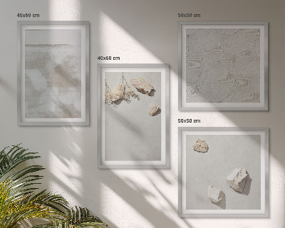 Tavelvägg med 4 tavlor Sandstenar boho textur