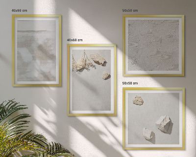 Tavelvägg med 4 tavlor Sandstenar boho textur