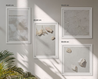Tavelvägg med 4 tavlor Sandstenar boho textur