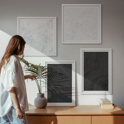 Tavelvägg ovanför soffa Mörka ljusa glamorösa kulor