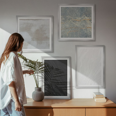 Set om 4 tavlor Stentexturer