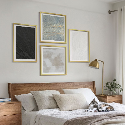 Set om 4 tavlor Stentexturer