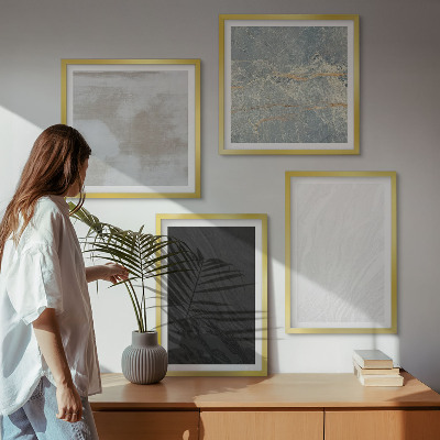 Set om 4 tavlor Stentexturer