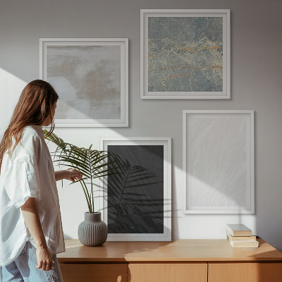 Set om 4 tavlor Stentexturer