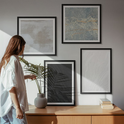 Set om 4 tavlor Stentexturer