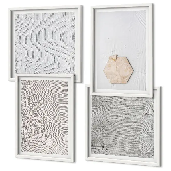 Ljusa boho sandtexturer, 4 tavlor set om 4 tavlor