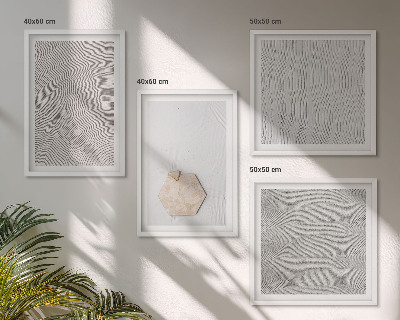 Set om 4 tavlor Ljusa boho sandtexturer