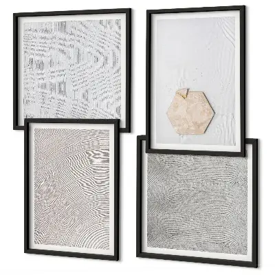 Ljusa boho sandtexturer, 4 tavlor set om 4 tavlor