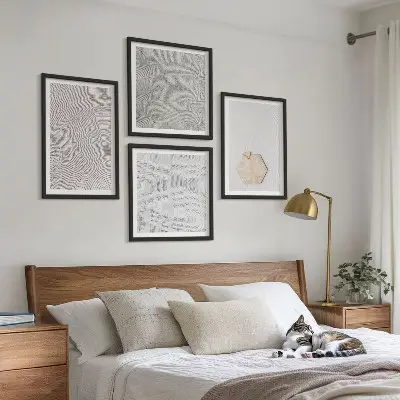 Ljusa boho sandtexturer, 4 tavlor set om 4 tavlor